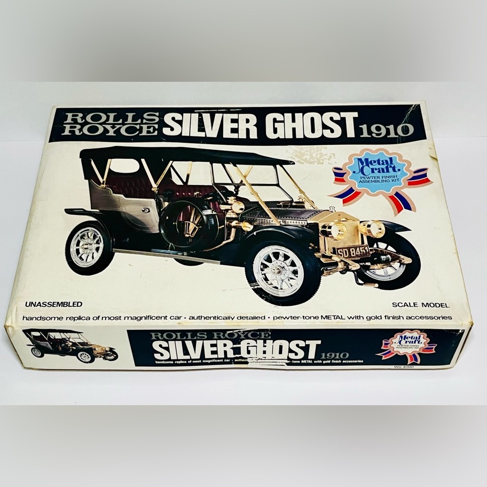 1910 Rolls Royce Silver Ghost Metal Craft 1:16 Scale Model